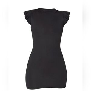 Prettylittlething sheath dress with ruffle short sleeves, size 12 Girls
